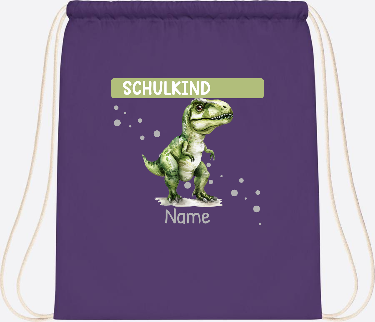 Turnbeutel zur Einschulung – Personalisiertes Geschenk mit Namen - Purple
