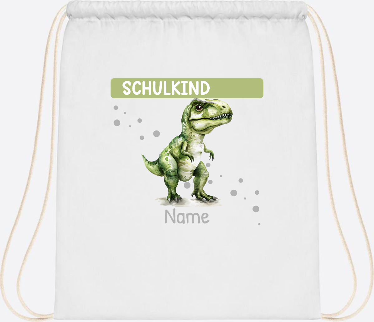 Turnbeutel zur Einschulung – Personalisiertes Geschenk mit Namen - White