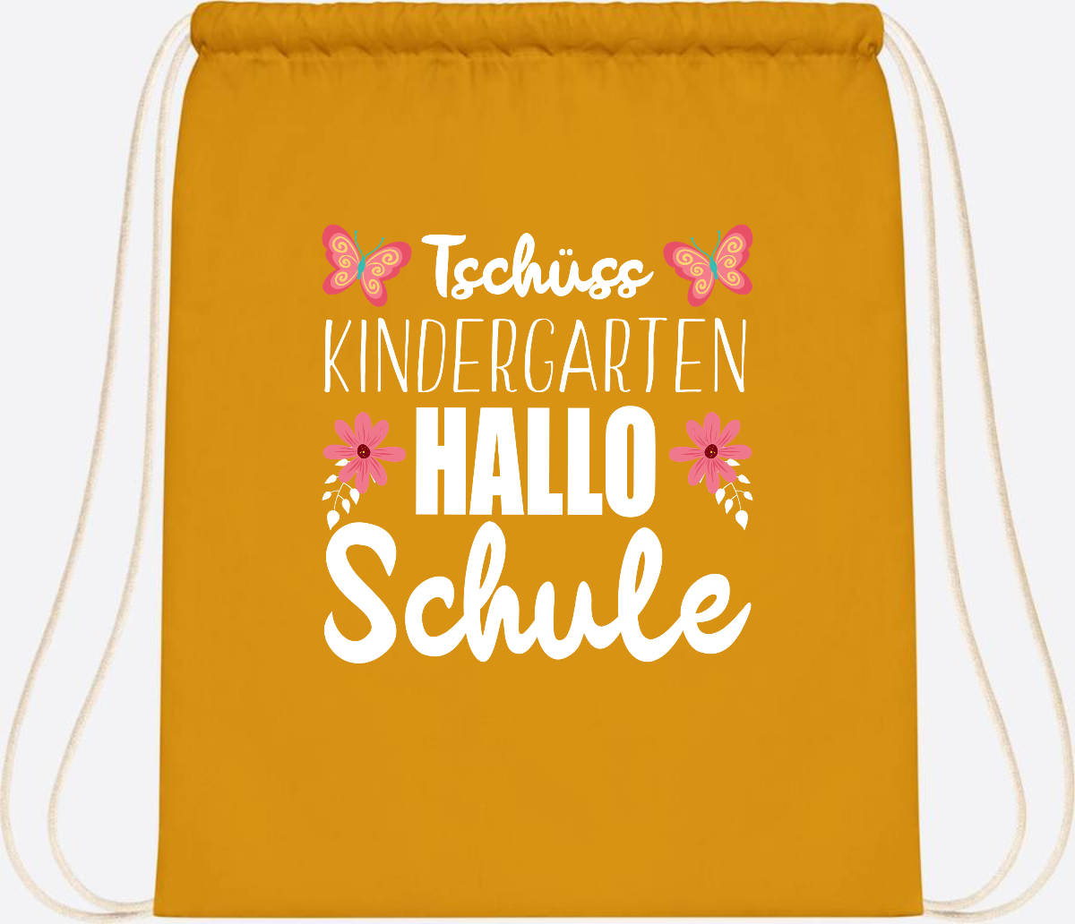 Turnbeutel zur Einschulung – Tschüss Kindergarten, Hallo Schule - Mustard