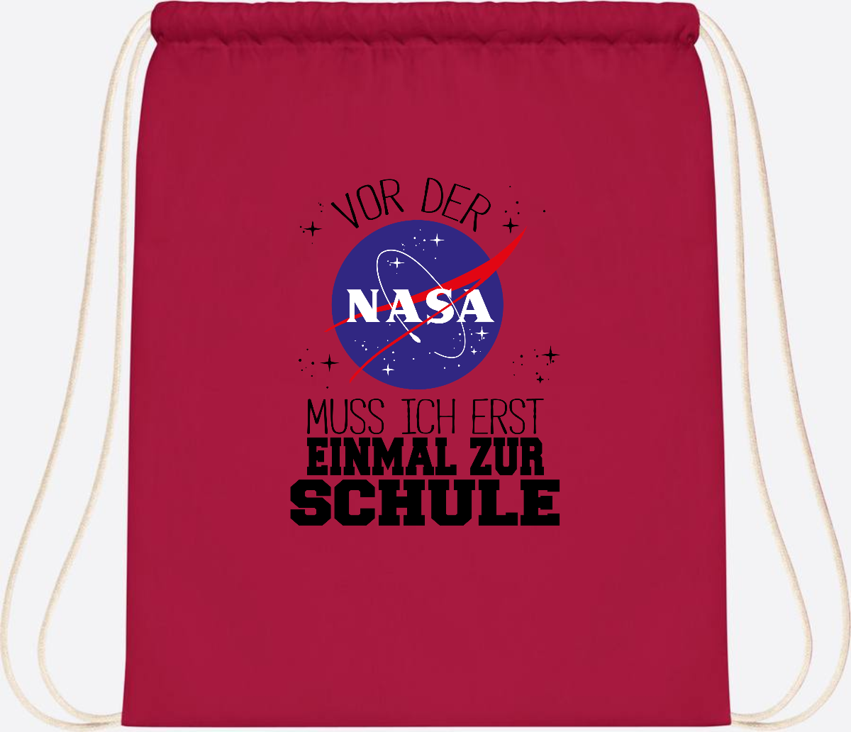 Turnbeutel zur Einschulung: Vor der NASA erst zur Schule - Classic Red