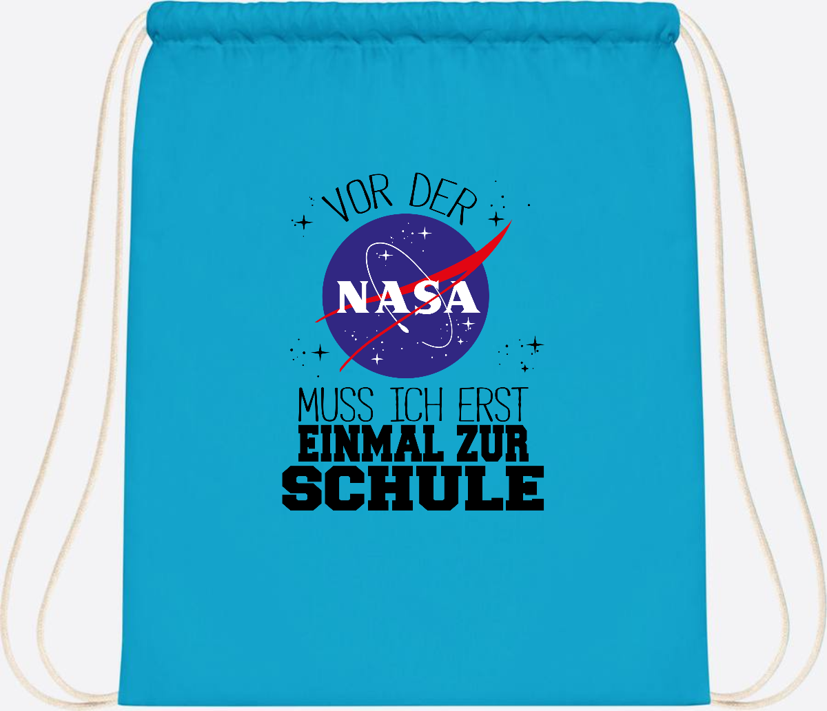 Turnbeutel zur Einschulung: Vor der NASA erst zur Schule - Surf Blue