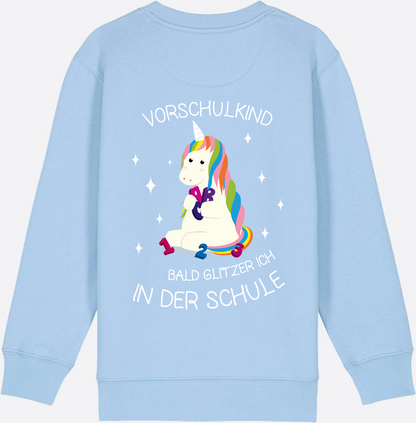Vorschulkind Einhorn Sweatshirt – Geschenk zur Einschulung - Blue Soul