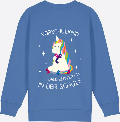 Vorschulkind Einhorn Sweatshirt – Geschenk zur Einschulung - Bright Blue