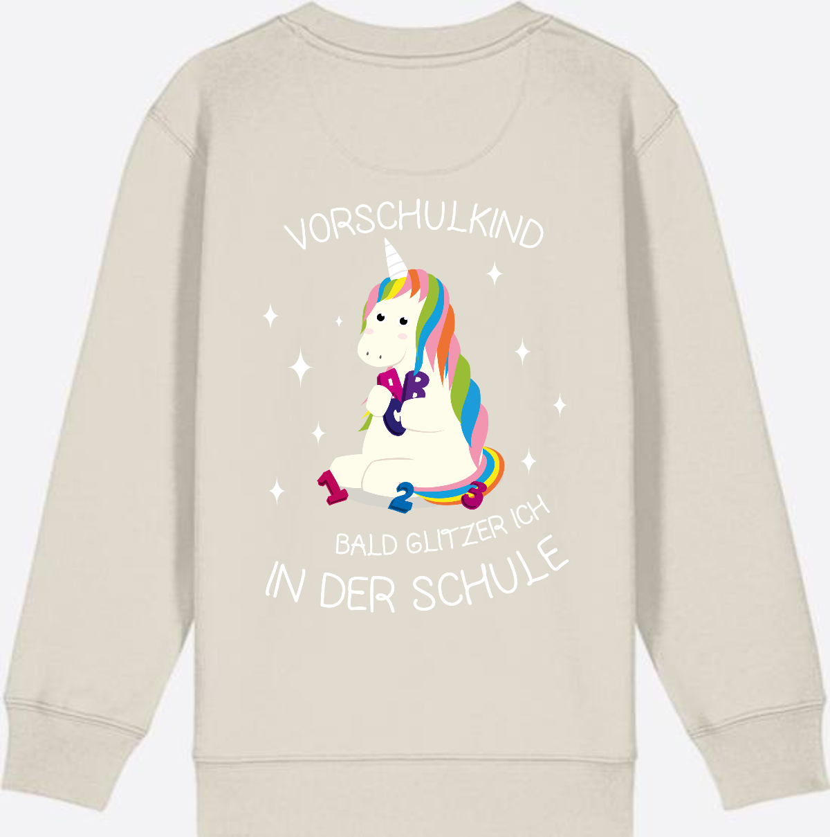 Vorschulkind Einhorn Sweatshirt – Geschenk zur Einschulung - Eco Heather