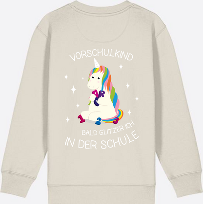 Vorschulkind Einhorn Sweatshirt – Geschenk zur Einschulung - Eco Heather
