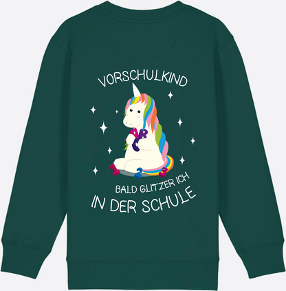 Vorschulkind Einhorn Sweatshirt – Geschenk zur Einschulung - Glazed Green