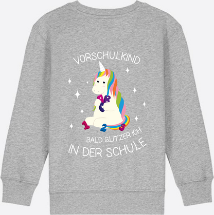 Vorschulkind Einhorn Sweatshirt – Geschenk zur Einschulung - Heather Grey