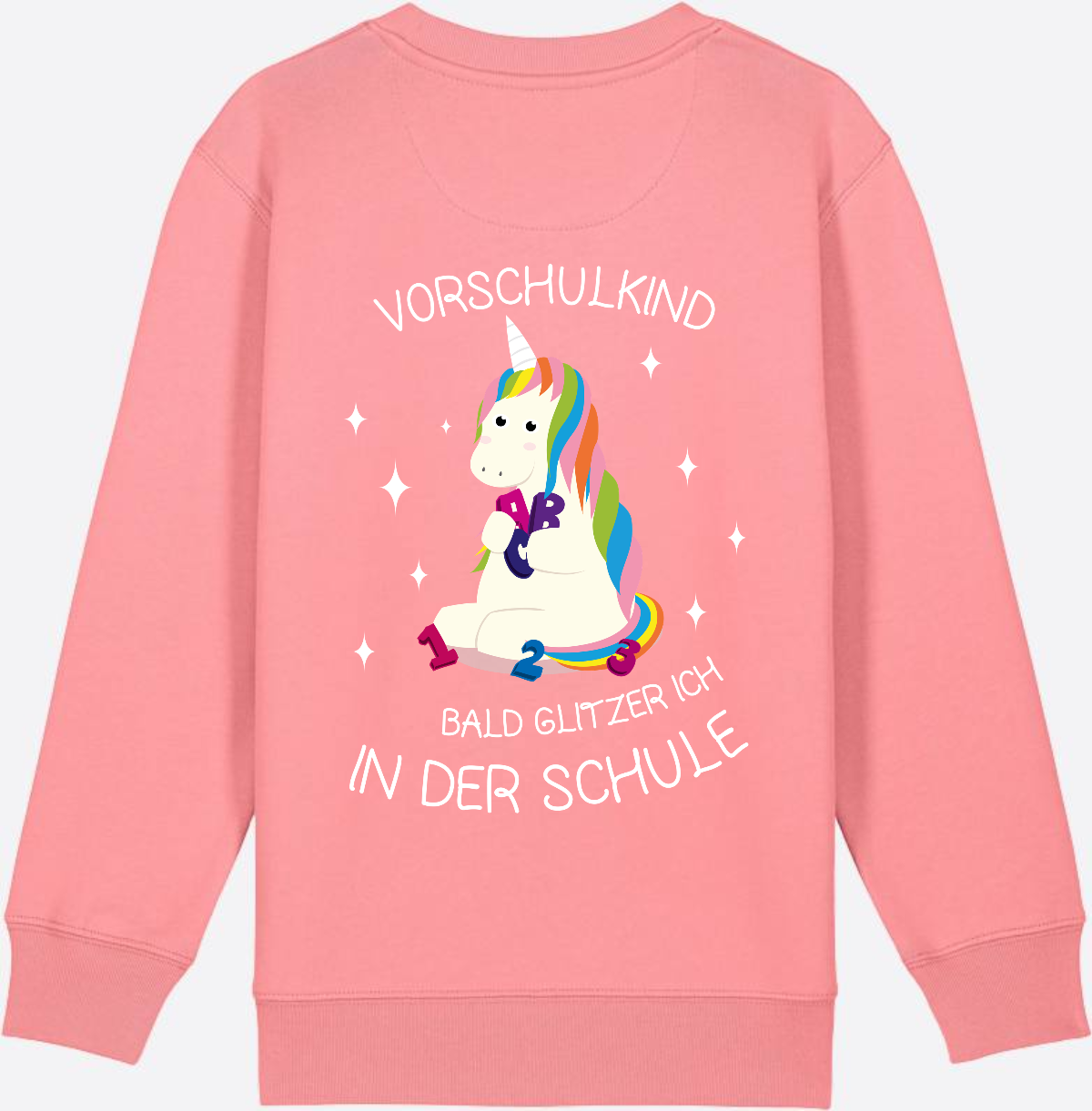 Vorschulkind Einhorn Sweatshirt – Geschenk zur Einschulung - Pink Joy