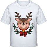Kinder T-Shirt Weihnachten Rentier – Niedliches Kranz-Motiv