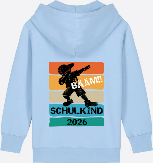 Zip-Hoodie Bääm! Schulkind 2026 – Geschenk zur Einschulung - Blue Soul