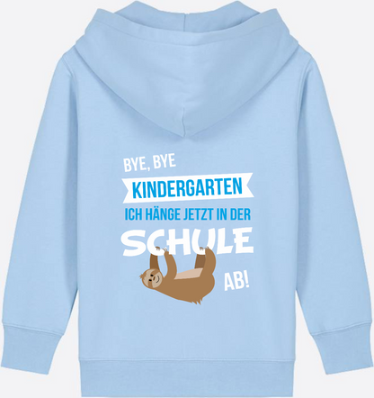 Zip-Hoodie Einschulung: Bye Bye Kindergarten mit Name - Blue Soul