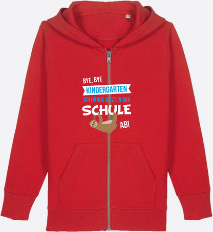 Zip-Hoodie Einschulung: Bye Bye Kindergarten mit Name - Red Herzseite
