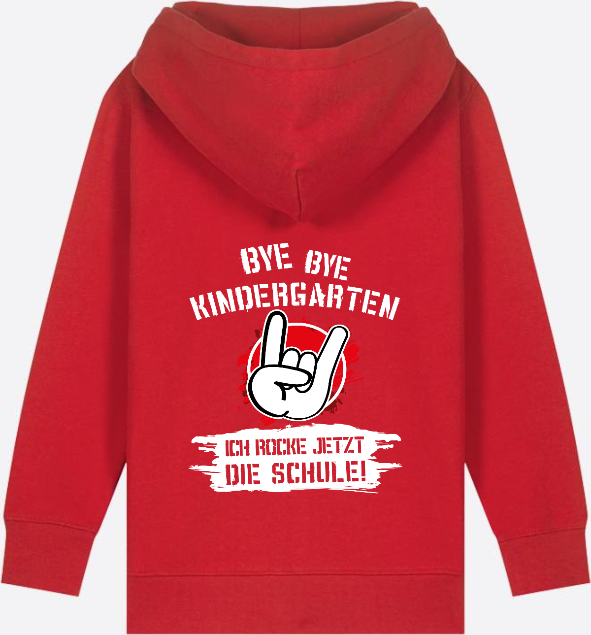 Zip-Hoodie Einschulung: Ich rocke jetzt die Schule Grunge Rot - Red