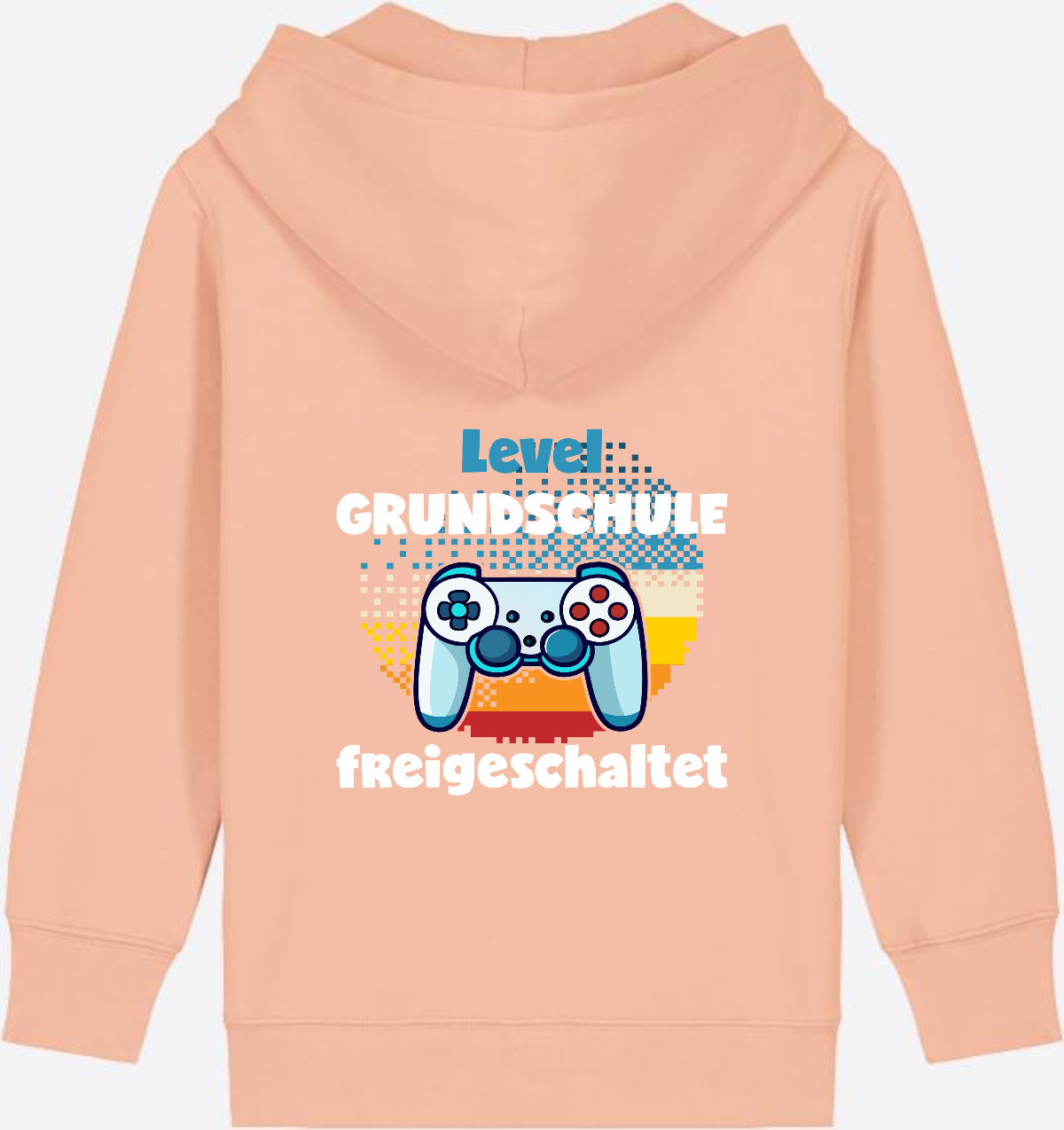 Zip-Hoodie Einschulung: Level Grundschule freigeschaltet - Fraiche Peche