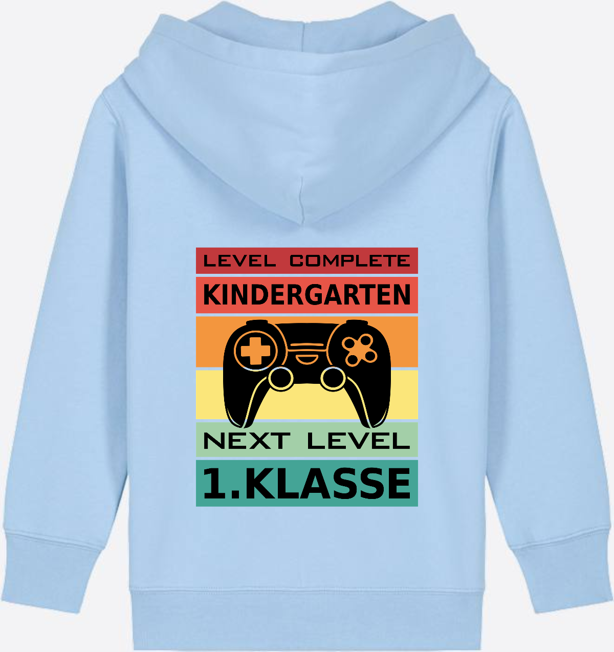 Zip-Hoodie Einschulung: Next Level 1. Klasse mit Name - Blue Soul