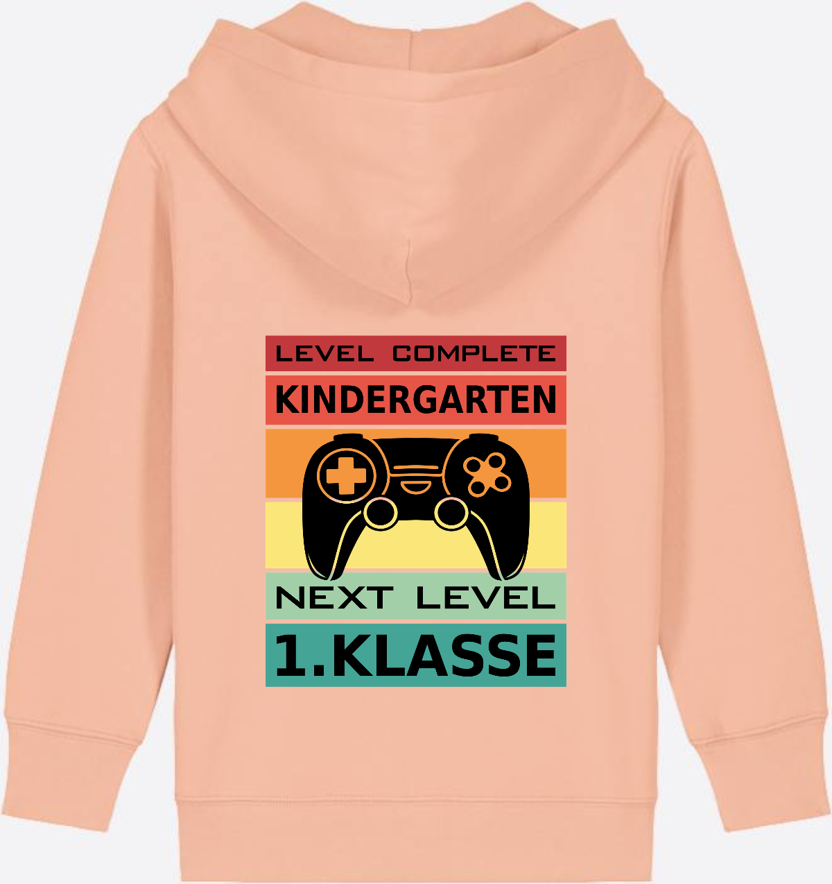 Zip-Hoodie Einschulung: Next Level 1. Klasse mit Name - Fraiche Peche