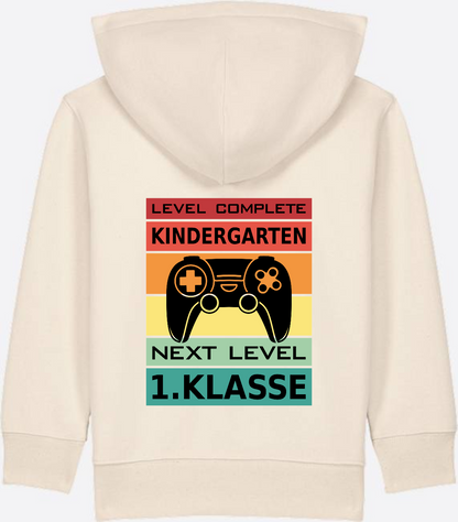 Zip-Hoodie Einschulung: Next Level 1. Klasse mit Name - Natural Raw