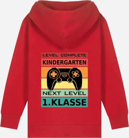 Zip-Hoodie Einschulung: Next Level 1. Klasse mit Name - Red
