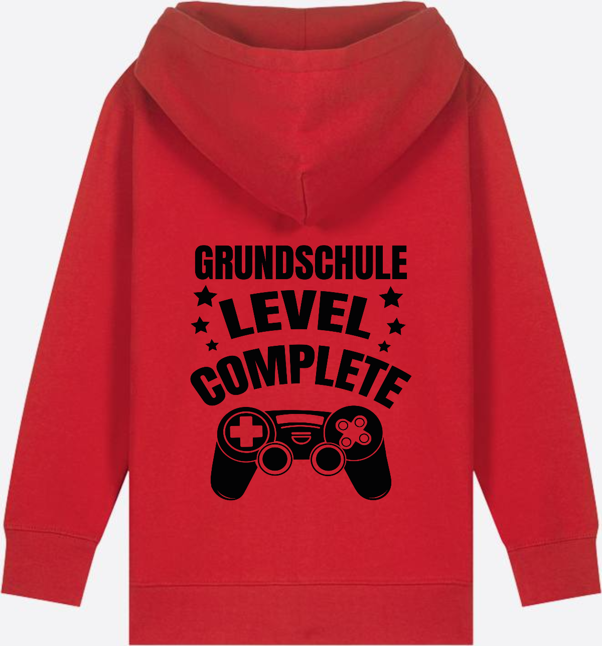 Zip-Hoodie Grundschule Level Complete – mit Wunschnamen - Red