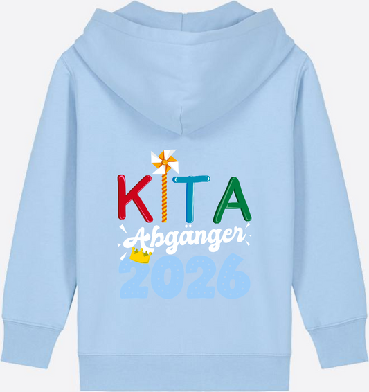 Zip-Hoodie Kita Abgänger 2026 – Personalisiert zur Einschulung - Blue Soul