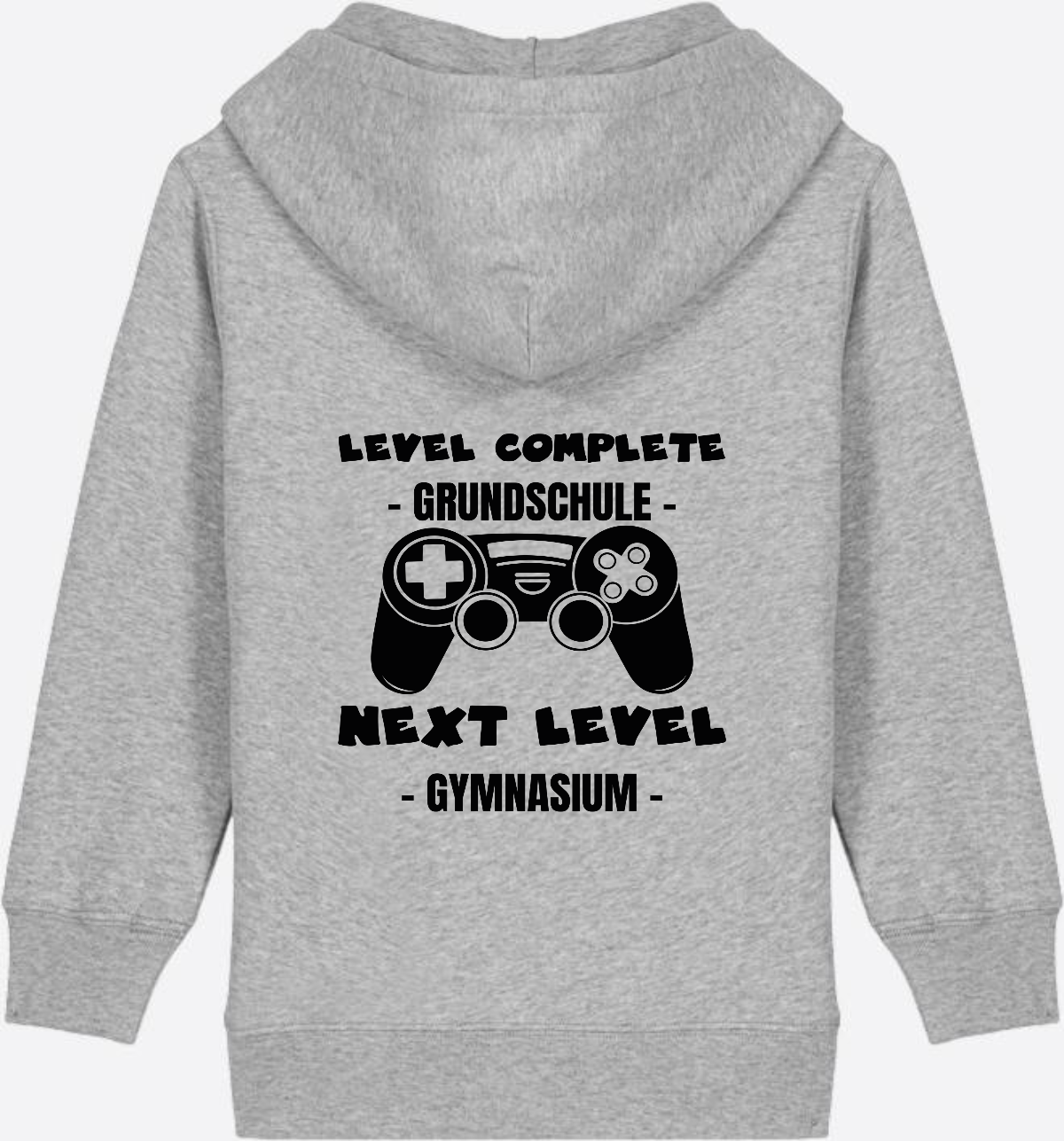 Zip-Hoodie Next Level Gymnasium – Geschenk mit Name - Heather Grey