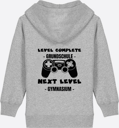 Zip-Hoodie Next Level Gymnasium – Geschenk mit Name - Heather Grey