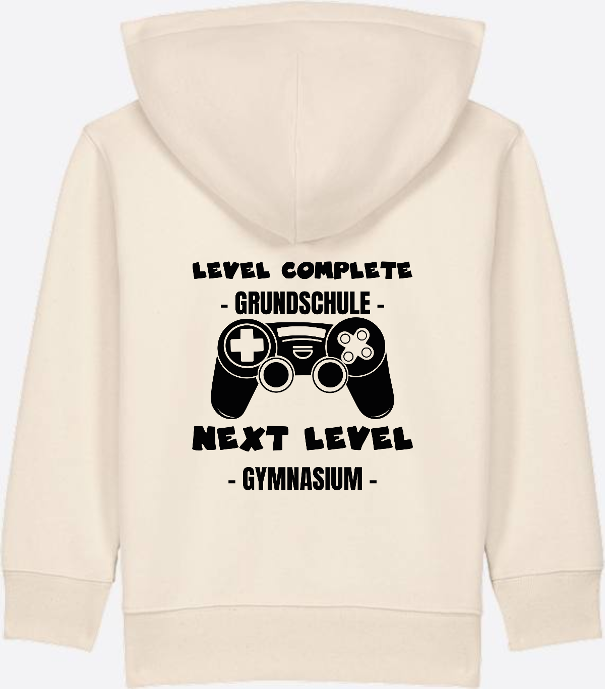 Zip-Hoodie Next Level Gymnasium – Geschenk mit Name - Natural Raw