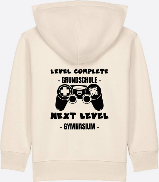 Zip-Hoodie Next Level Gymnasium – Geschenk mit Name - Natural Raw
