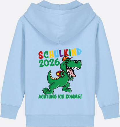 Zip-Hoodie Schulkind 2026 – Achtung ich komme! bunt - Blue Soul