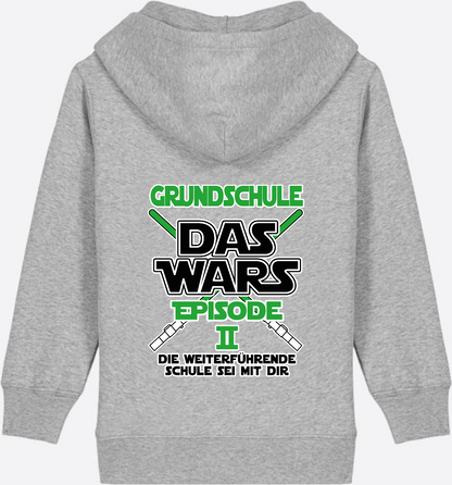 Zip-Hoodie Schulwechsel: Grundschule Das Wars Episode 2 - Heather Grey