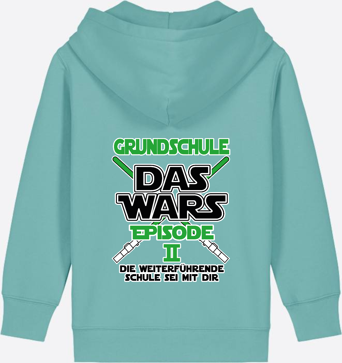 Zip-Hoodie Schulwechsel: Grundschule Das Wars Episode 2 - Teal Monstera