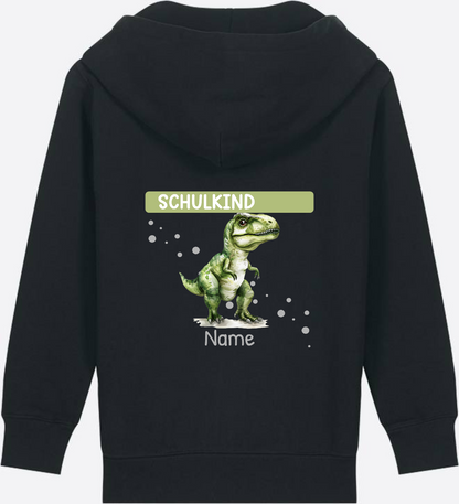 Zip-Hoodie zur Einschulung – Personalisiert mit Name - Black