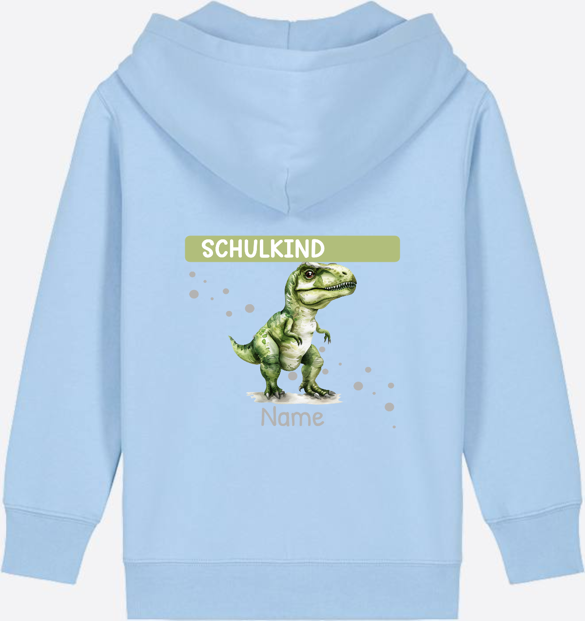 Zip-Hoodie zur Einschulung – Personalisiert mit Name - Blue Soul