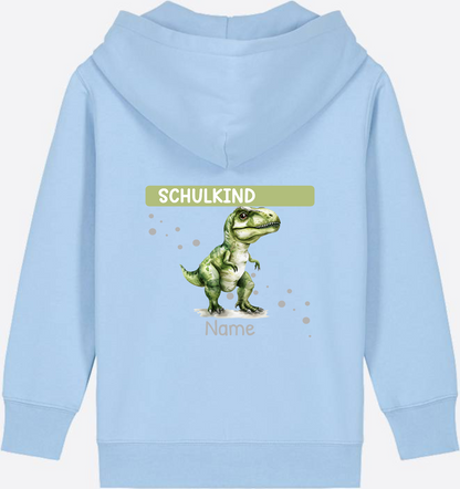 Zip-Hoodie zur Einschulung – Personalisiert mit Name - Blue Soul