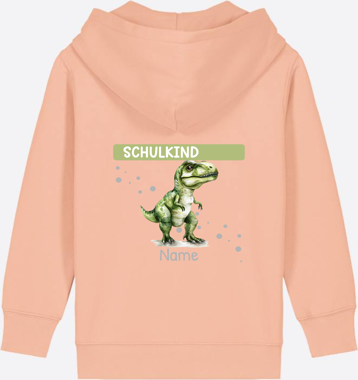 Zip-Hoodie zur Einschulung – Personalisiert mit Name - Fraiche Peche