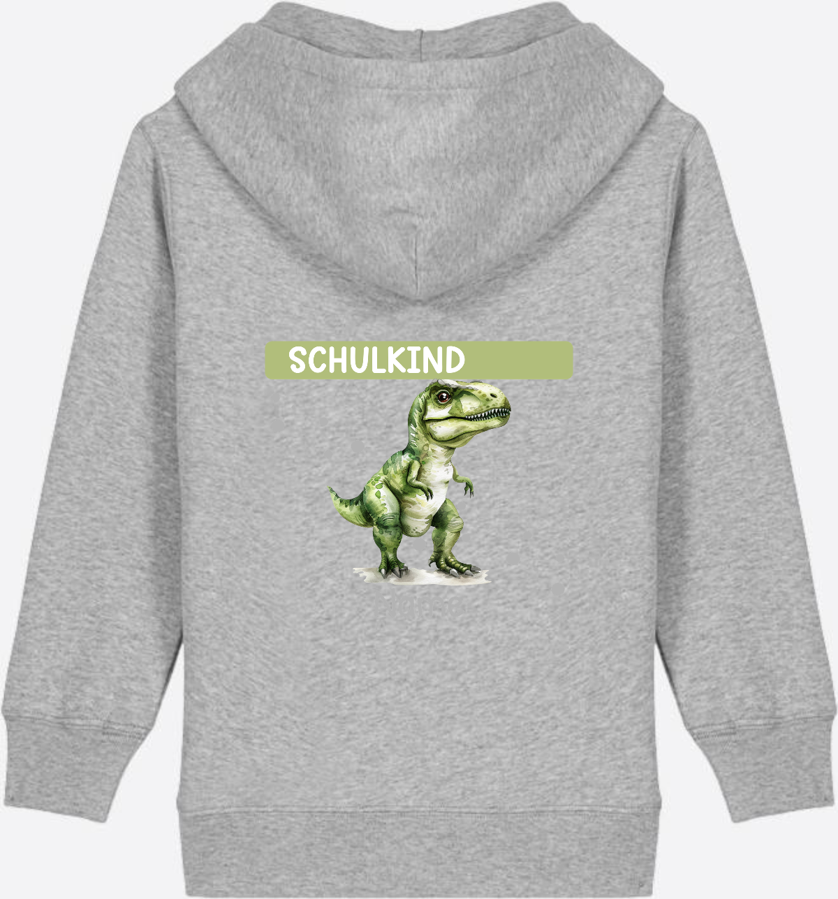 Zip-Hoodie zur Einschulung – Personalisiert mit Name - Heather Grey