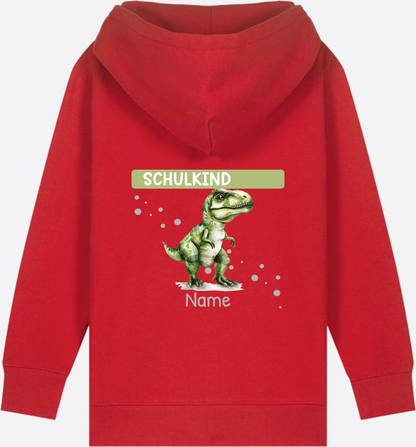 Zip-Hoodie zur Einschulung – Personalisiert mit Name - Red